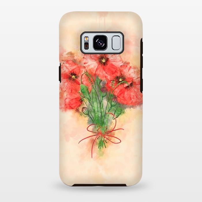 Galaxy S8 plus StrongFit Red Poppies by Creativeaxle