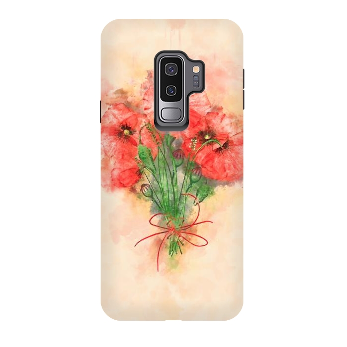 Galaxy S9 plus StrongFit Red Poppies by Creativeaxle