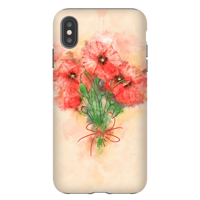 iPhone Xs Max StrongFit Red Poppies by Creativeaxle