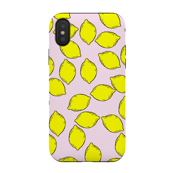 iPhone Xs / X StrongFit Cute Lemons by Karolina