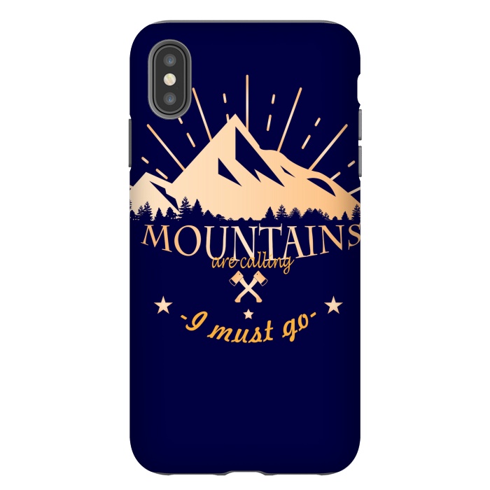 iPhone Xs Max StrongFit MOUNTAINS ARE CALLING by MALLIKA