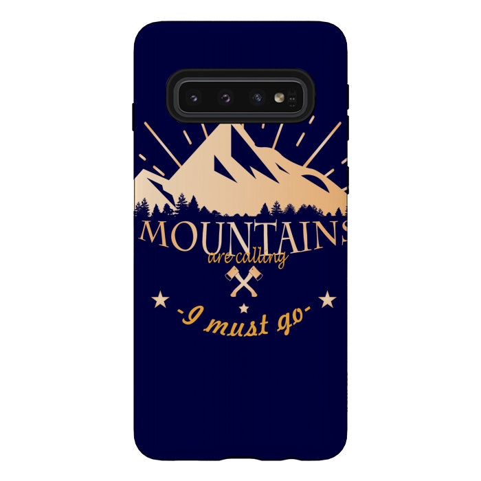 Galaxy S10 StrongFit MOUNTAINS ARE CALLING by MALLIKA