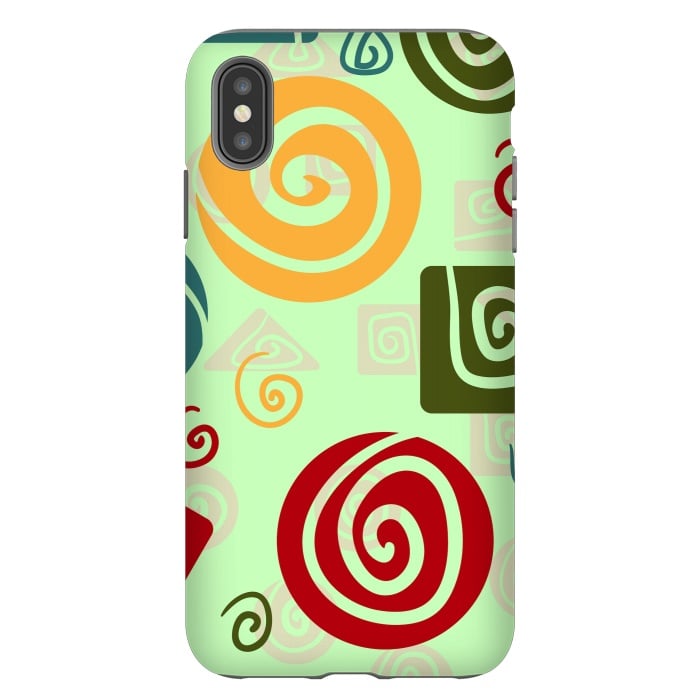 iPhone Xs Max StrongFit TRIBAL ABSTRACT PATTERN by MALLIKA