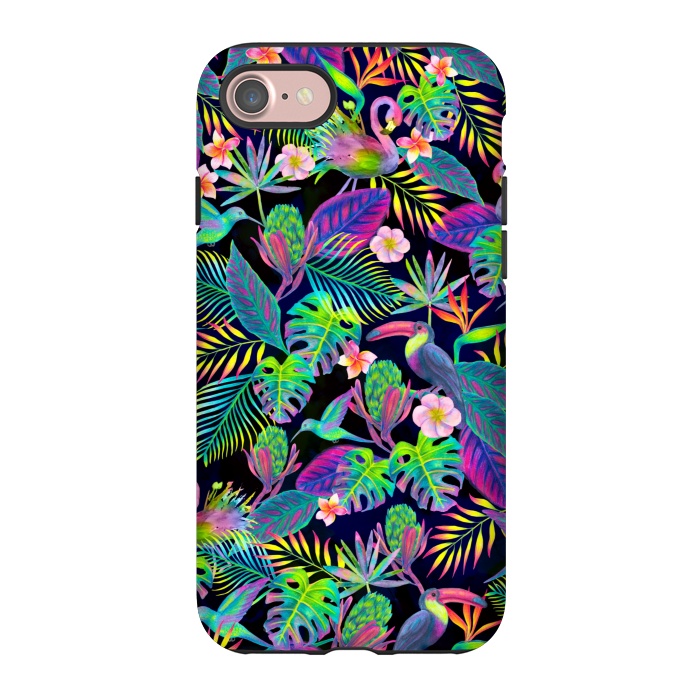iPhone 7 StrongFit Abundant Neon Paradise by gingerlique