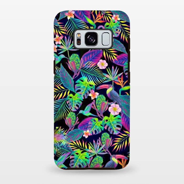 Galaxy S8 plus StrongFit Abundant Neon Paradise by gingerlique