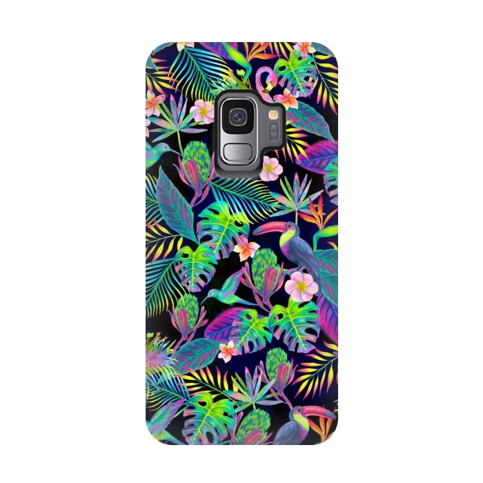 Galaxy S9 StrongFit Abundant Neon Paradise by gingerlique