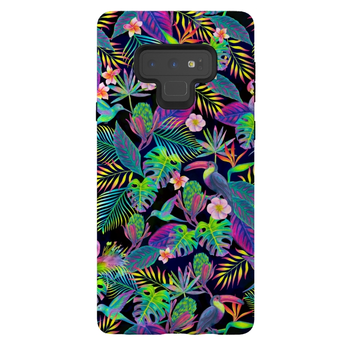 Galaxy Note 9 StrongFit Abundant Neon Paradise by gingerlique
