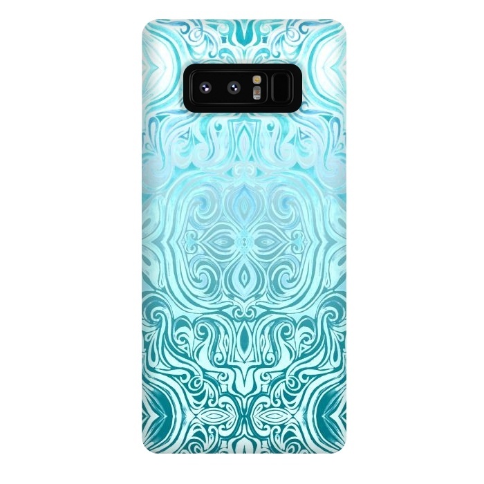 Galaxy Note 8 StrongFit Twists & Turns in Turquoise & Teal by Micklyn Le Feuvre