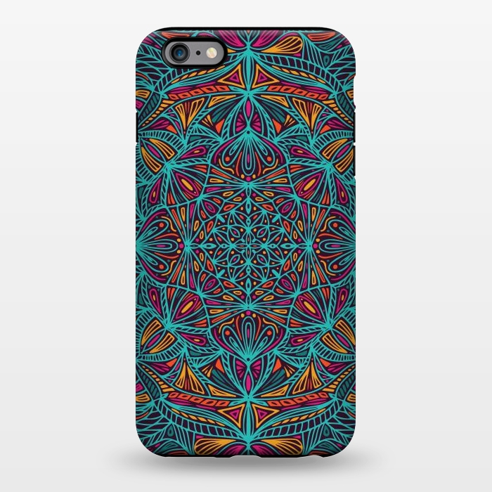 iPhone 6/6s plus StrongFit Colorful Mandala Pattern Design 19 by Jelena Obradovic