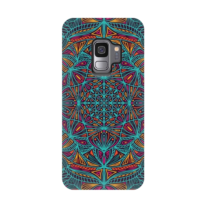 Galaxy S9 StrongFit Colorful Mandala Pattern Design 19 by Jelena Obradovic
