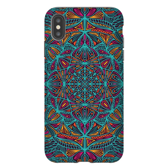 iPhone Xs Max StrongFit Colorful Mandala Pattern Design 19 by Jelena Obradovic