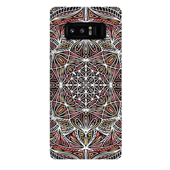 Galaxy Note 8 StrongFit Colorful Mandala Pattern Design 20 by Jelena Obradovic