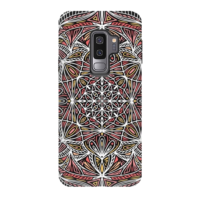 Galaxy S9 plus StrongFit Colorful Mandala Pattern Design 20 by Jelena Obradovic