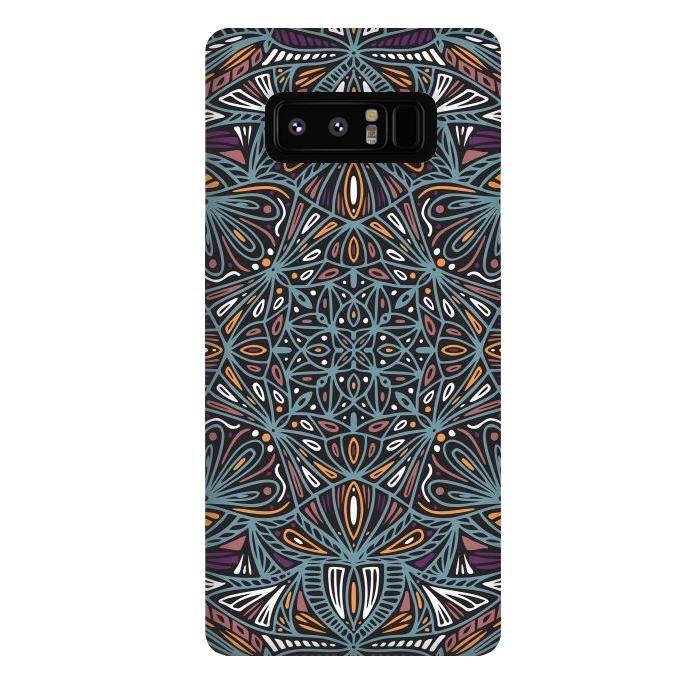 Galaxy Note 8 StrongFit Colorful Mandala Pattern Design 21 by Jelena Obradovic
