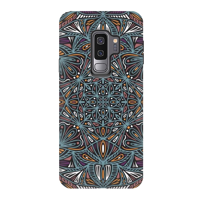 Galaxy S9 plus StrongFit Colorful Mandala Pattern Design 21 by Jelena Obradovic