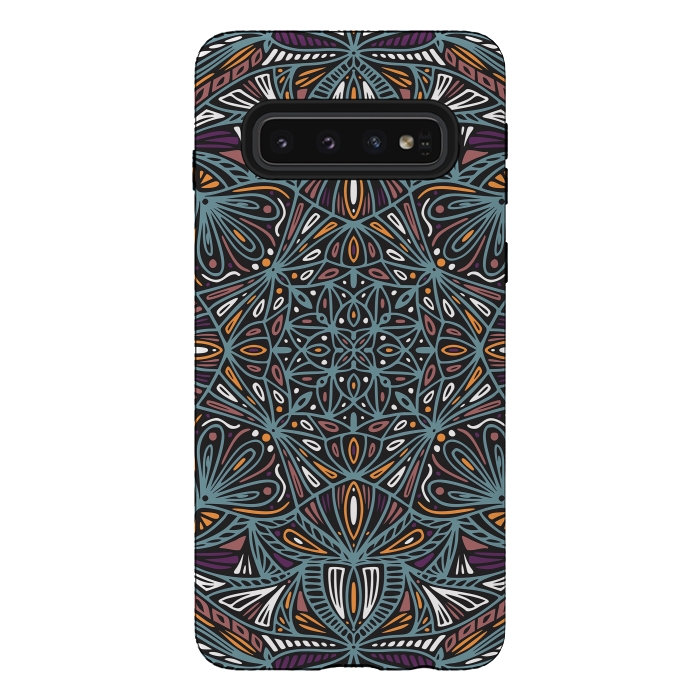 Galaxy S10 StrongFit Colorful Mandala Pattern Design 21 by Jelena Obradovic