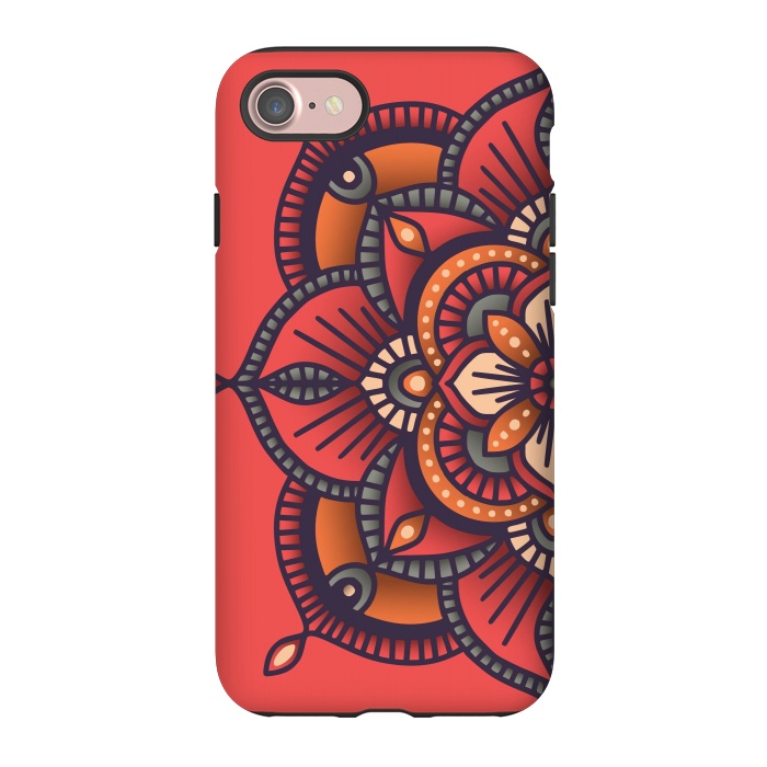 iPhone 7 StrongFit Colorful Mandala Pattern Design 25 by Jelena Obradovic