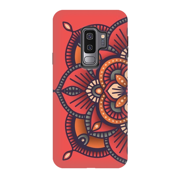 Galaxy S9 plus StrongFit Colorful Mandala Pattern Design 25 by Jelena Obradovic