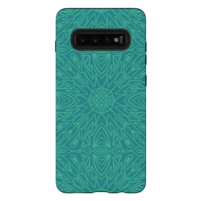 Galaxy S10 plus StrongFit Geometric Symmetrical Pattern 2 by Jelena Obradovic