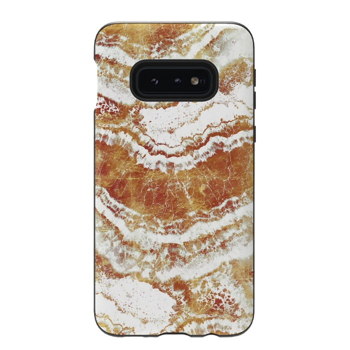 Galaxy S10e StrongFit Gold agate marble art by Oana 
