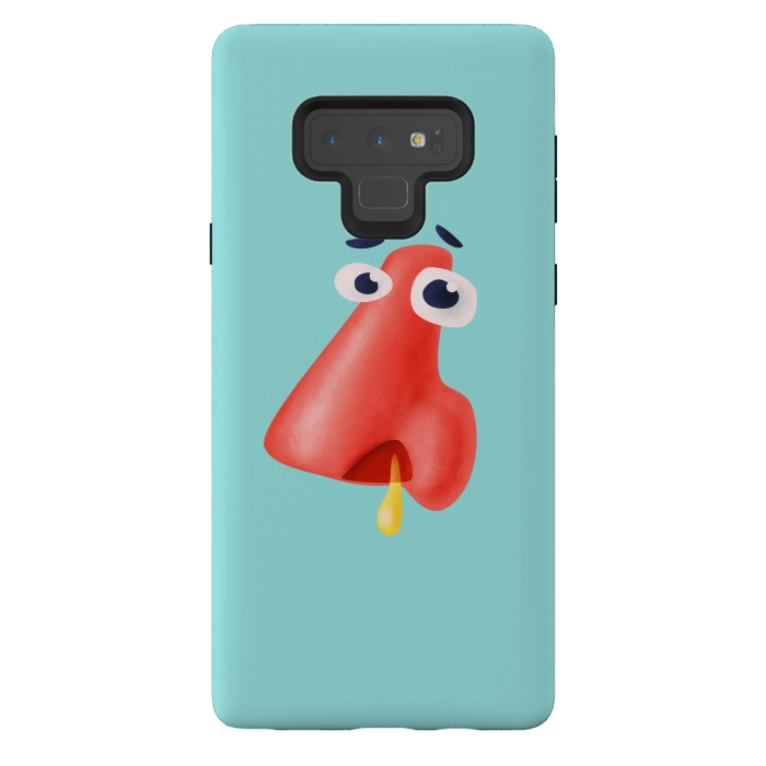 Galaxy Note 9 StrongFit Funny runny nose character health humor by Boriana Giormova