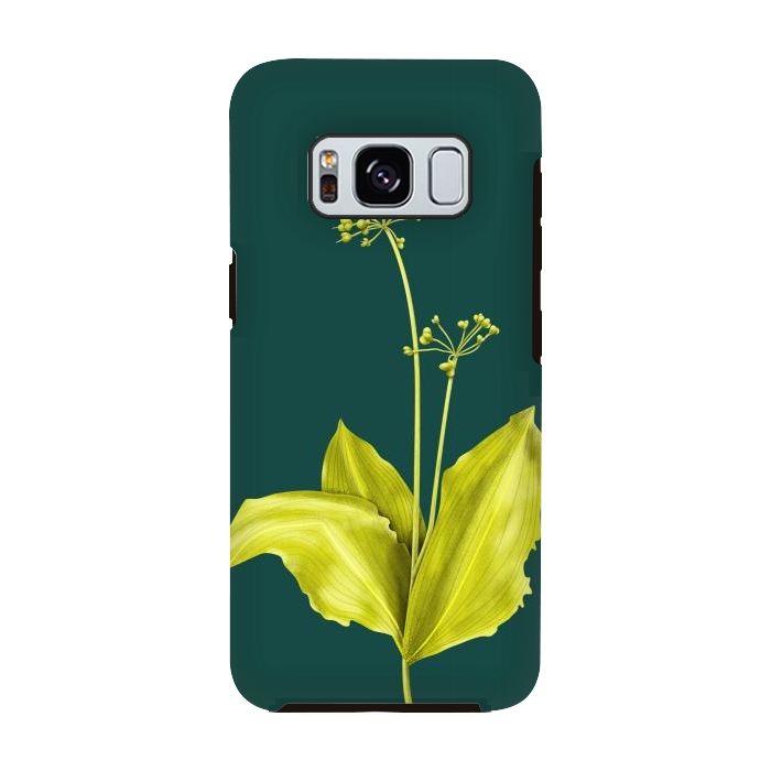 Galaxy S8 StrongFit Wild Garlic Green Plant Botanical Art by Boriana Giormova