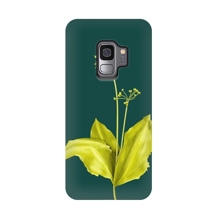 Galaxy S9 StrongFit Wild Garlic Green Plant Botanical Art by Boriana Giormova