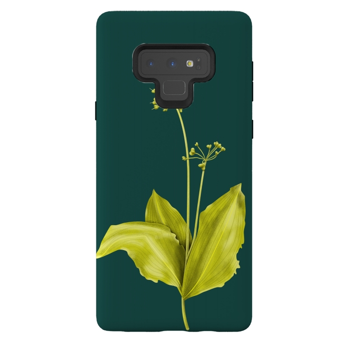 Galaxy Note 9 StrongFit Wild Garlic Green Plant Botanical Art by Boriana Giormova