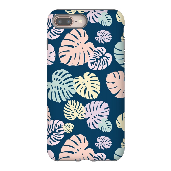 iPhone 7 plus StrongFit Multicolor Tropical Leaves 2 by Bledi