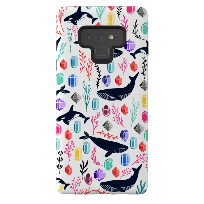 Galaxy Note 9 StrongFit Cute Whale by Karolina