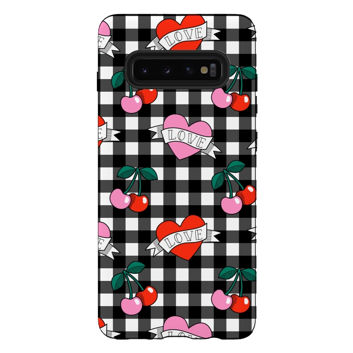 Galaxy S10 plus StrongFit Love heart by Laura Grant