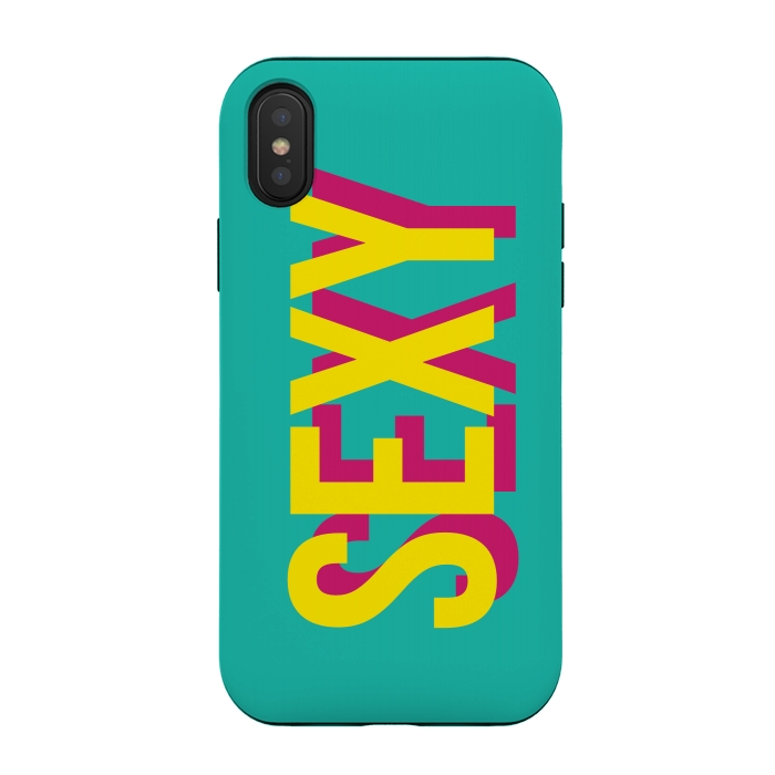 iPhone Xs / X StrongFit Sexy (Fresh Turqoise) by Dellán