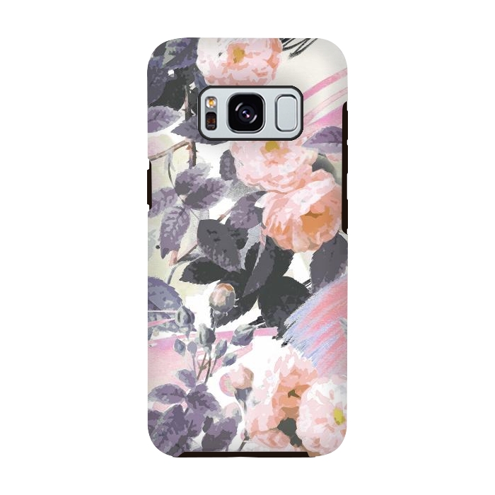 Galaxy S8 StrongFit Romantic painted pastel roses by Oana 