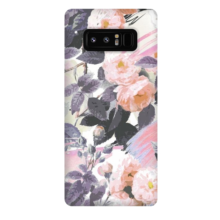 Galaxy Note 8 StrongFit Romantic painted pastel roses by Oana 