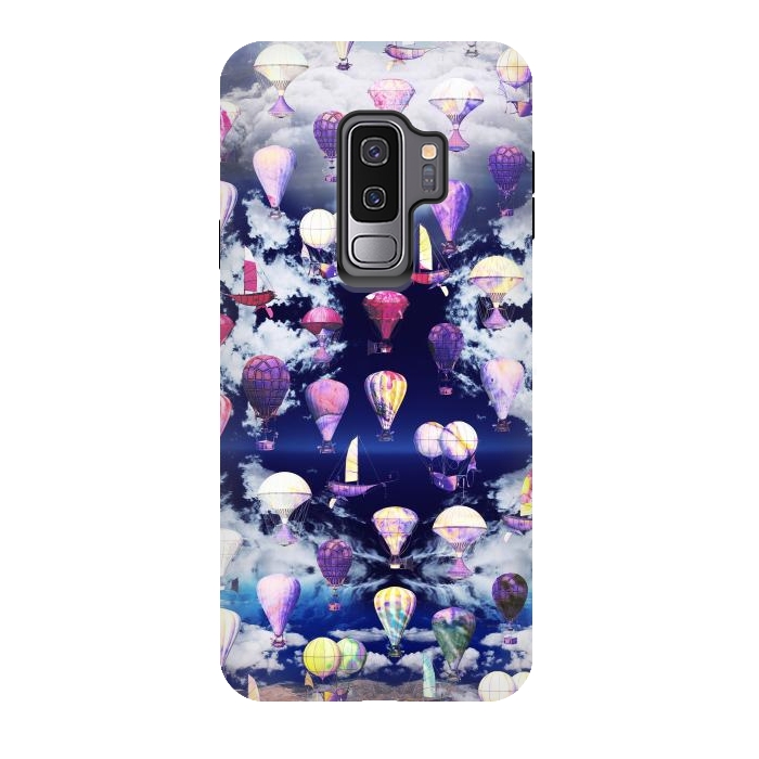 Galaxy S9 plus StrongFit Colorful air balloons and fluffy clouds by Oana 