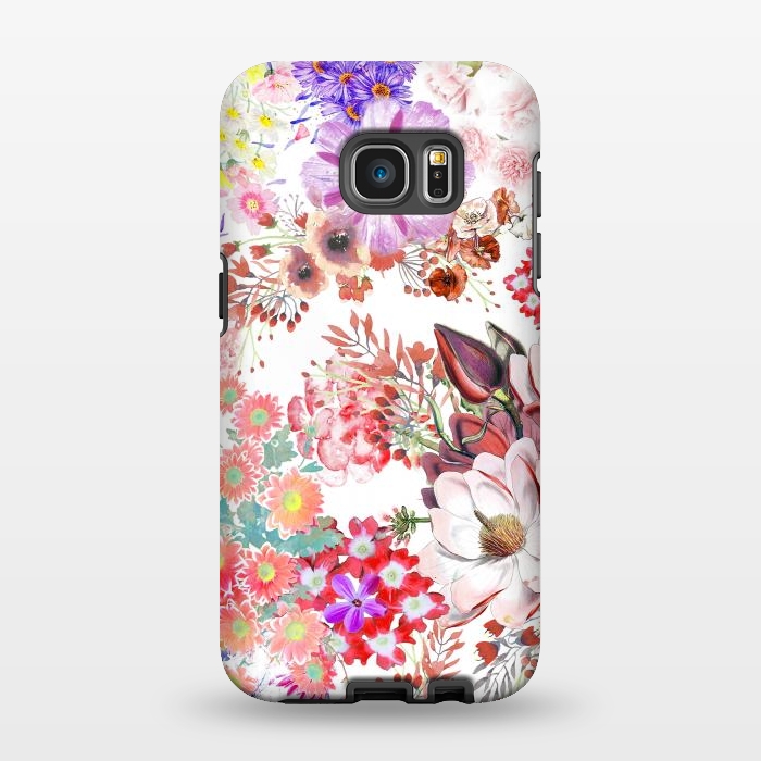 Galaxy S7 EDGE StrongFit Romantic painted colorful flowers by Oana 
