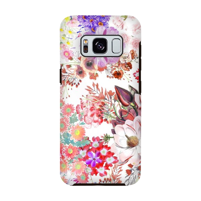 Galaxy S8 StrongFit Romantic painted colorful flowers by Oana 