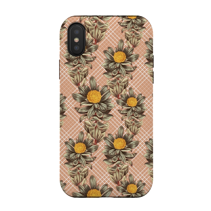 iPhone Xs / X StrongFit Native Vintage Floral by Zala Farah