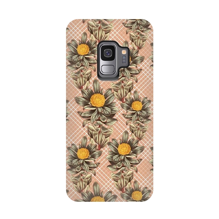 Galaxy S9 StrongFit Native Vintage Floral by Zala Farah