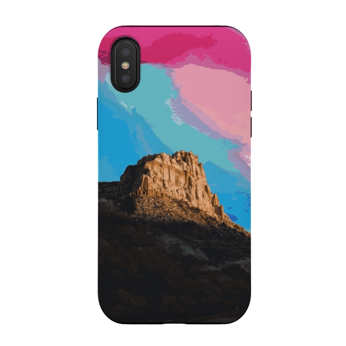 iPhone Xs / X StrongFit Rainbow Mountain by Zala Farah