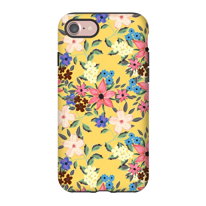 iPhone 7 StrongFit Stylish garden floral design by InovArts