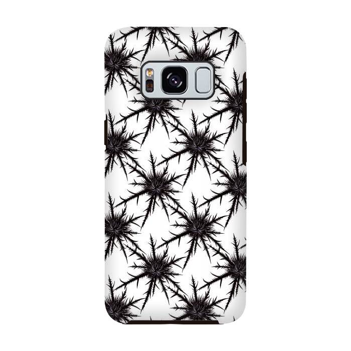Galaxy S8 StrongFit Dry Thistle Sharp Thorns Gothic Botanical Pattern  by Boriana Giormova