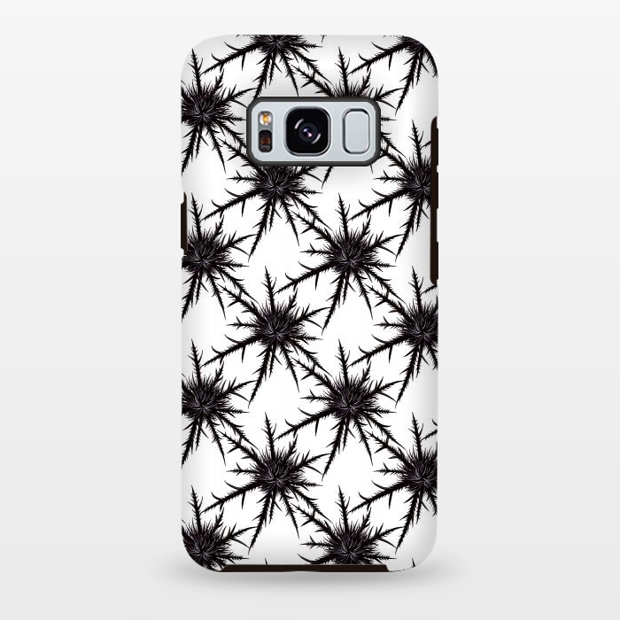Galaxy S8 plus StrongFit Dry Thistle Sharp Thorns Gothic Botanical Pattern  by Boriana Giormova