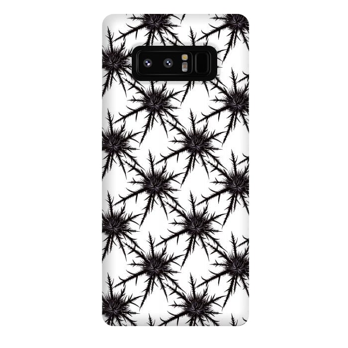 Galaxy Note 8 StrongFit Dry Thistle Sharp Thorns Gothic Botanical Pattern  by Boriana Giormova