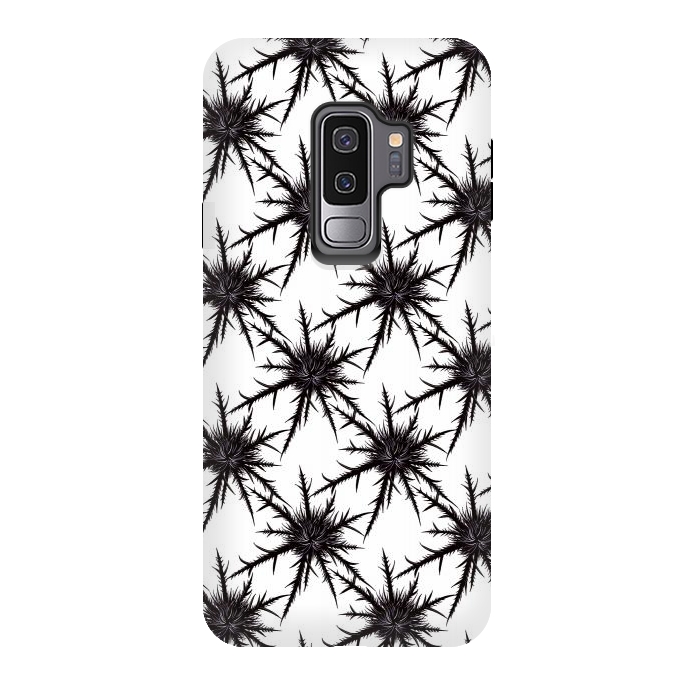 Galaxy S9 plus StrongFit Dry Thistle Sharp Thorns Gothic Botanical Pattern  by Boriana Giormova