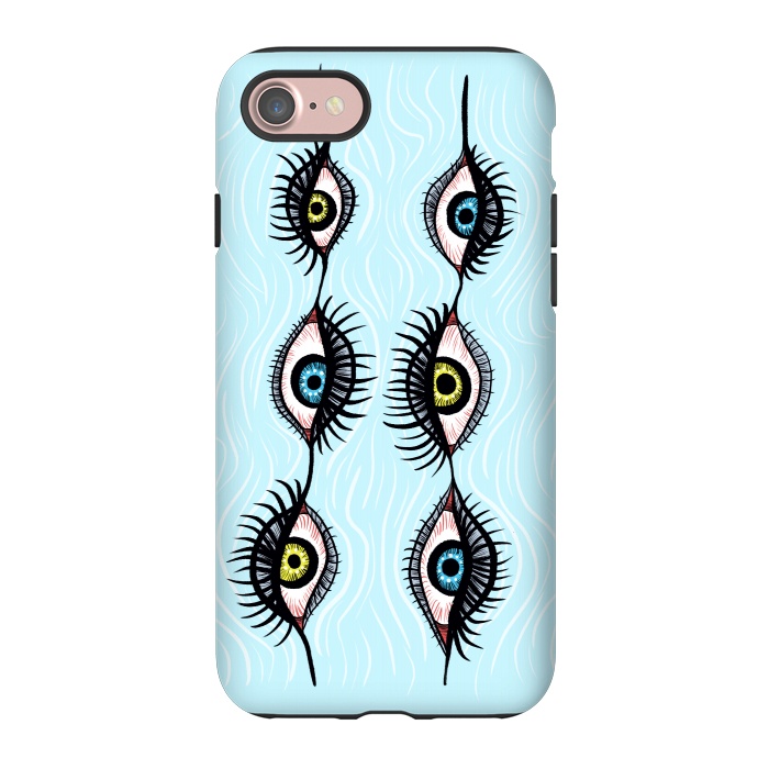 iPhone 7 StrongFit Creepy Weird Eye Garlands Cool Surreal Art by Boriana Giormova