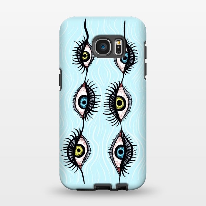 Galaxy S7 EDGE StrongFit Creepy Weird Eye Garlands Cool Surreal Art by Boriana Giormova
