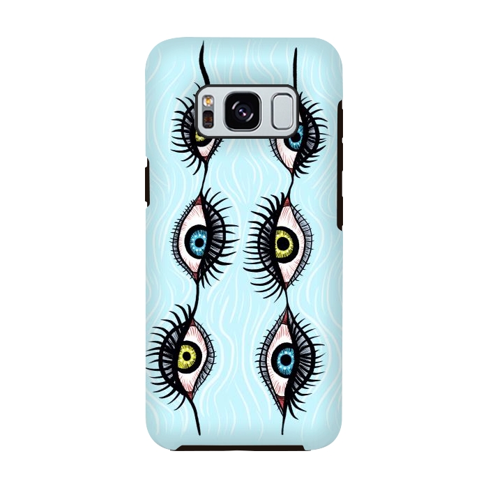 Galaxy S8 StrongFit Creepy Weird Eye Garlands Cool Surreal Art by Boriana Giormova
