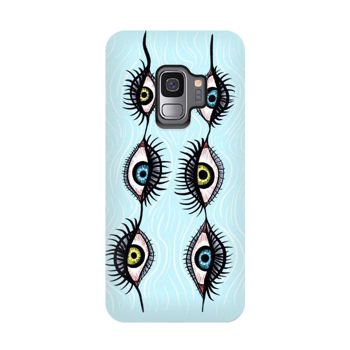 Galaxy S9 StrongFit Creepy Weird Eye Garlands Cool Surreal Art by Boriana Giormova