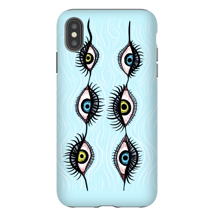 iPhone Xs Max StrongFit Creepy Weird Eye Garlands Cool Surreal Art by Boriana Giormova